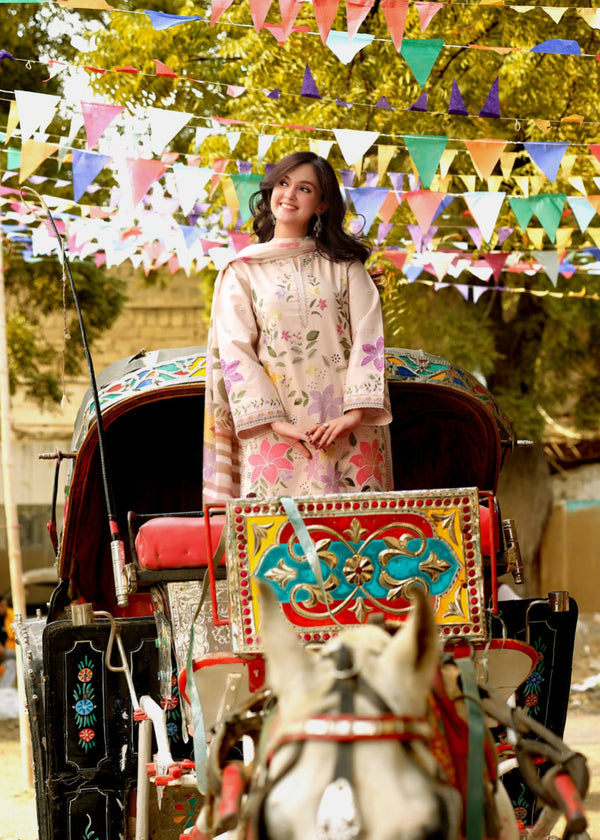 Aneelas Lawn Embroidered Luxury 3 Piece Dress- SI-F-134