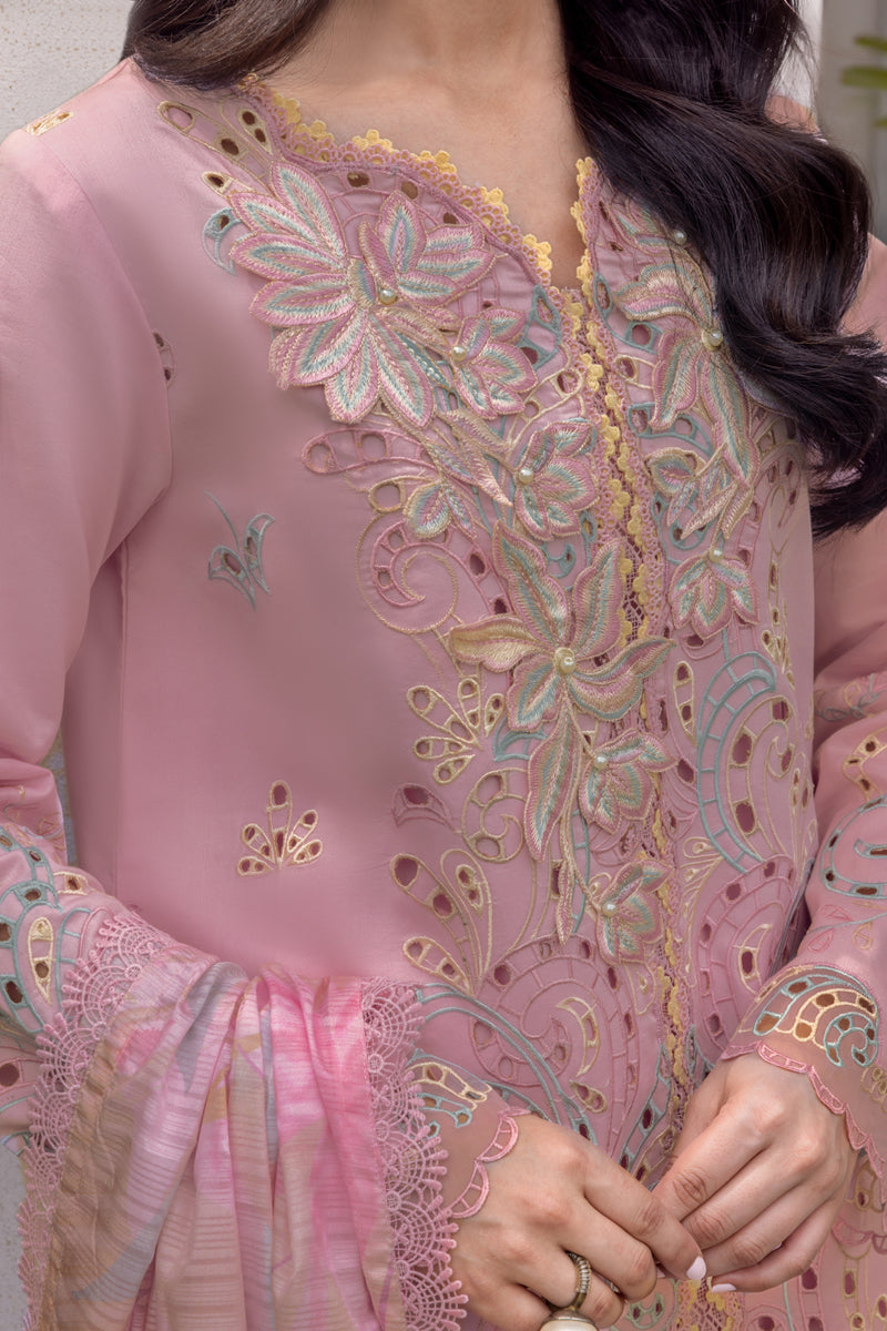 Irha Summer Collection Unstitched Embroidered Suit by Rangrasiya – SI-F-85