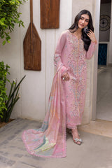 Irha Summer Collection Unstitched Embroidered Suit by Rangrasiya – SI-F-85