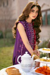 Bin Ilyas Luxury Lawn Embroidered Unstitched 3 Piece - SI-F-27