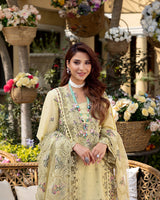 Elaf Premium Embroidered Luxury Lawn Unstitched 3Pc Suit - SI-F-55