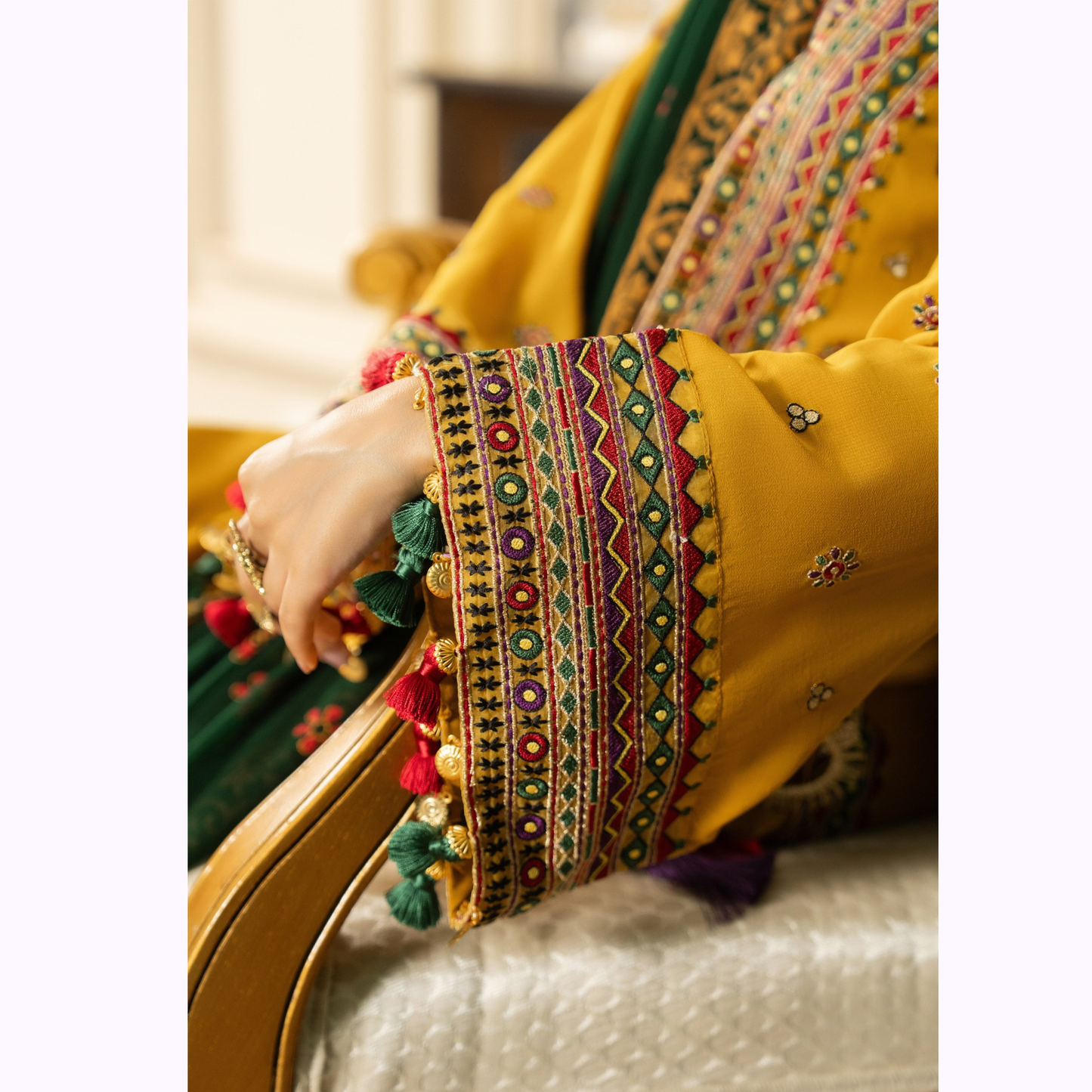 Embroidered Georgette Chiffon Farshi Shalwar Collection by karma Collection - SI-F-008