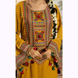 Embroidered Georgette Chiffon Farshi Shalwar Collection by karma Collection - SI-F-008