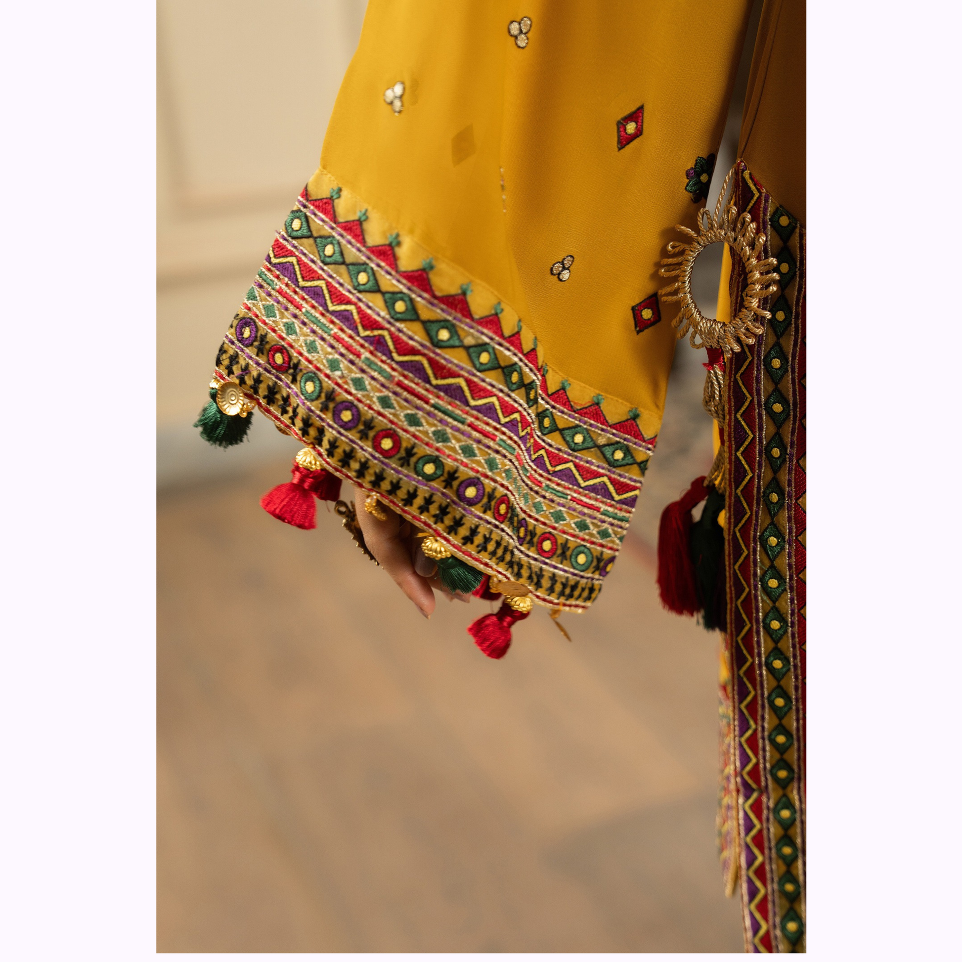 Embroidered Georgette Chiffon Farshi Shalwar Collection by karma Collection - SI-F-008