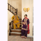 Embroidered Georgette Chiffon Farshi Shalwar Collection by karma Collection - SI-F-008
