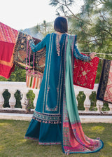 Hussain Rehar 3PC Embroidered karandi Suit with Printed Shawal - SI-F-31
