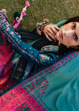 Hussain Rehar 3PC Embroidered karandi Suit with Printed Shawal - SI-F-31