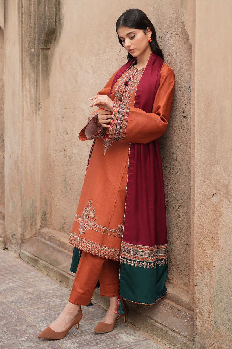 Delia by Jazmin Embroidered Khaddar Unstitched 3Pc Suit - SI-F-002