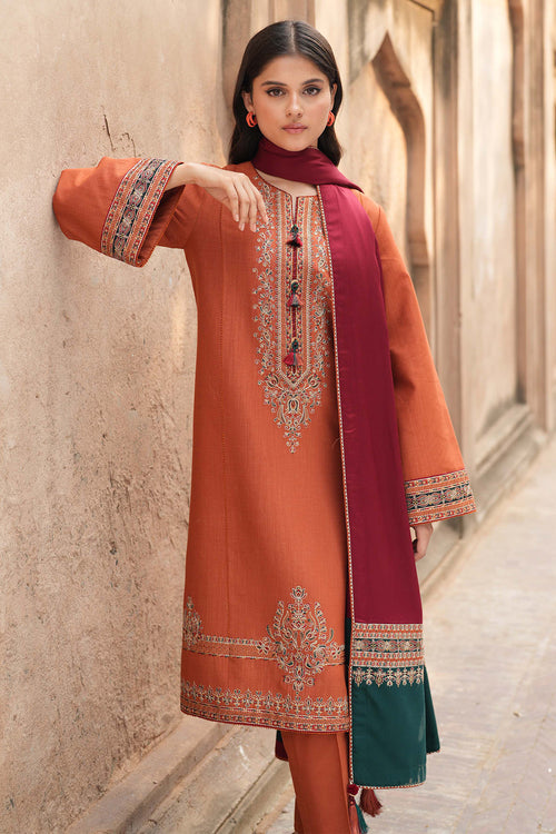 Delia by Jazmin Embroidered Khaddar Unstitched 3Pc Suit - SI-F-002