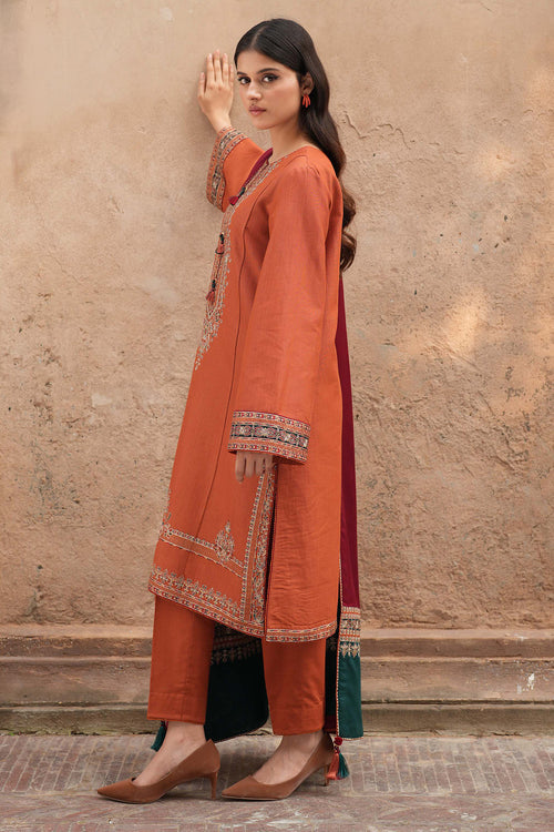 Delia by Jazmin Embroidered Khaddar Unstitched 3Pc Suit - SI-F-002