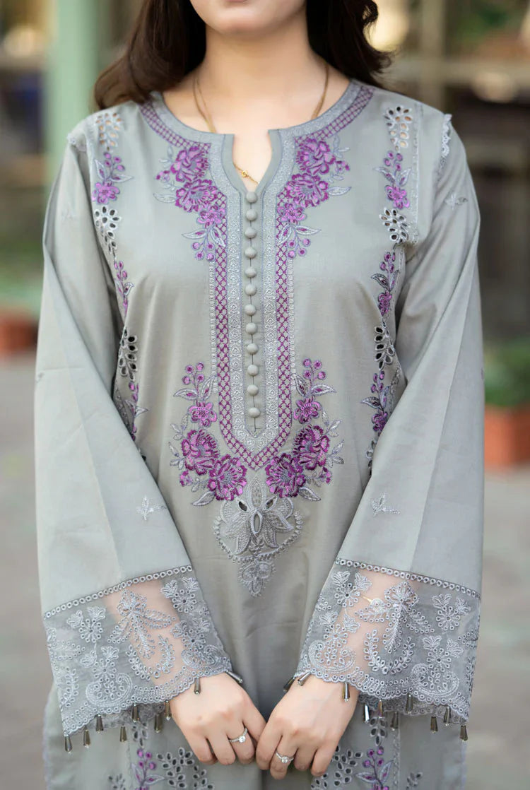 Mushq by libaas - 3PC Dhanak Embroidered Suit - SI-F-003