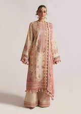 Hussain Rehar 3PC Embroidered Lawn Suit with Printed Chiffon Dupatta - SI-F-29