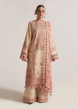 Hussain Rehar 3PC Embroidered Lawn Suit with Printed Chiffon Dupatta - SI-F-29