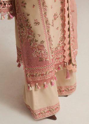 Hussain Rehar 3PC Embroidered Lawn Suit with Printed Chiffon Dupatta - SI-F-29