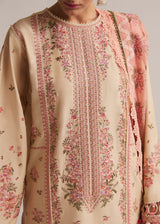 Hussain Rehar 3PC Embroidered Lawn Suit with Printed Chiffon Dupatta - SI-F-29