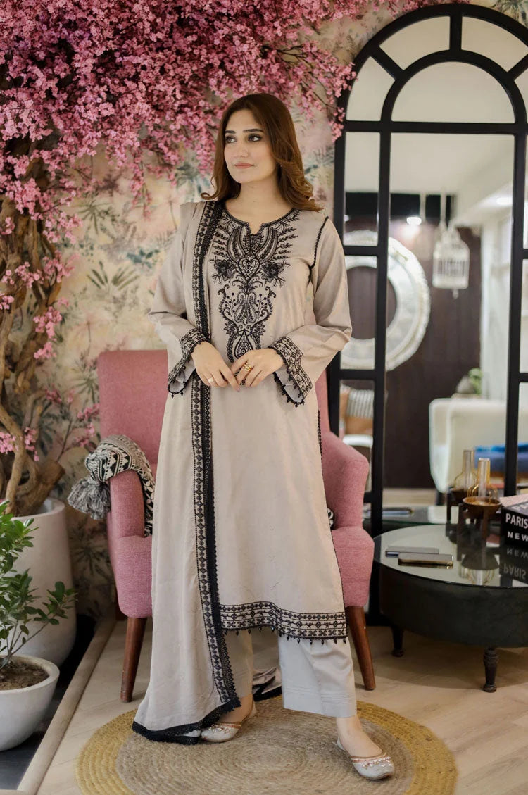 3Piece Embroidered Lawn unstitiched collection - SI-F-005