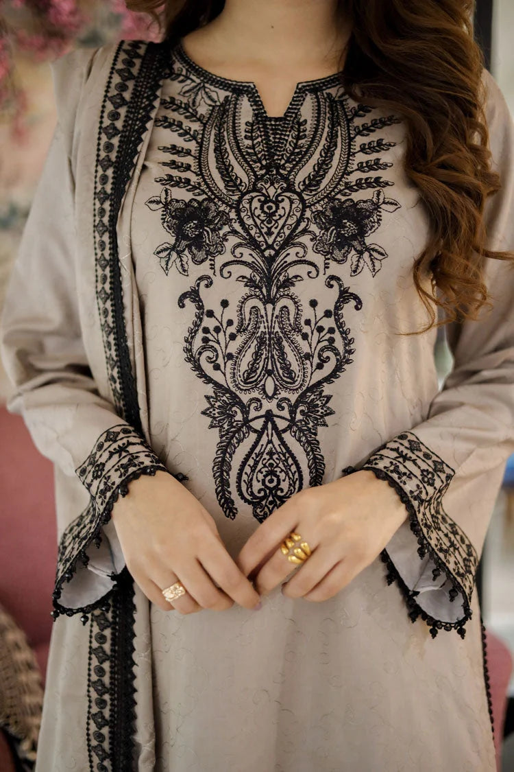 3Piece Embroidered Lawn unstitiched collection - SI-F-005