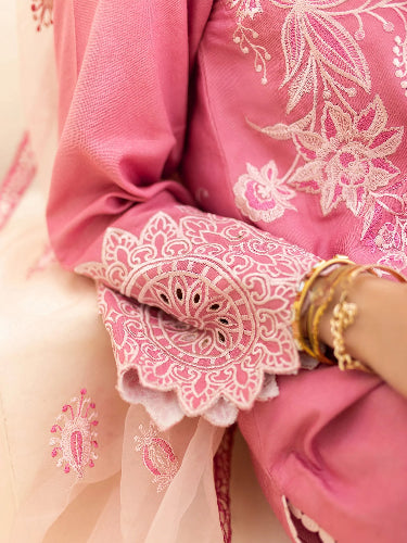 3Piece Embroiderd Lawn Dress Organza | Summer Collection - SI-F-12