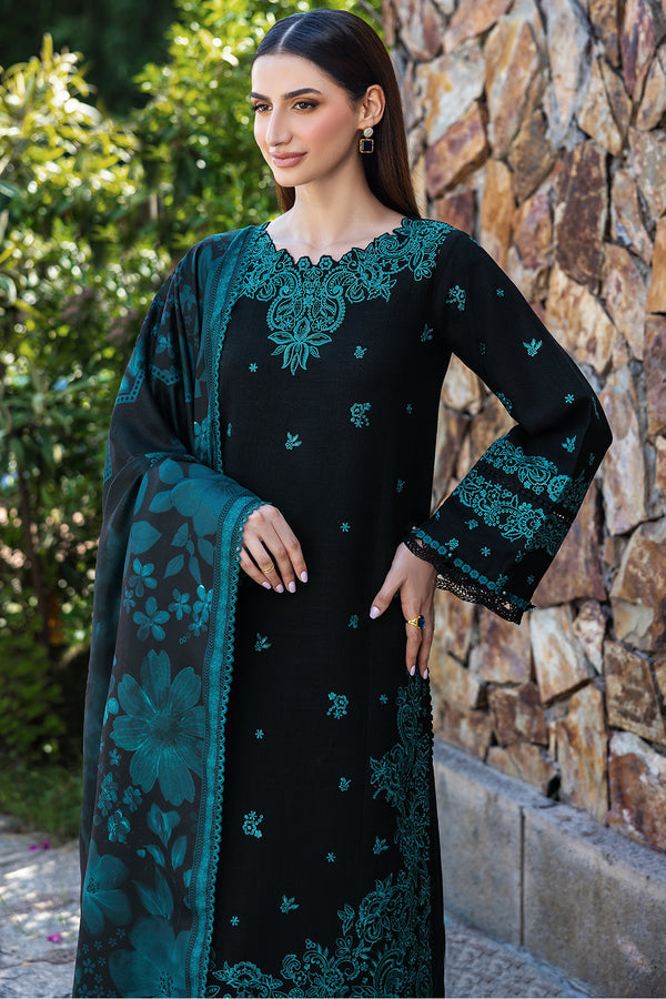 Farasha Embroidered Khaddar Unstitched 3Pc Suit - SI-F-42