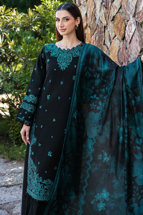 Farasha Embroidered Khaddar Unstitched 3Pc Suit - SI-F-42