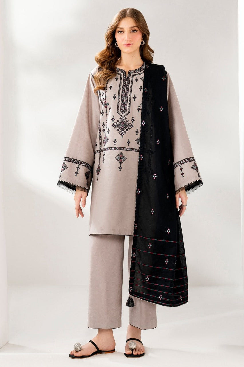 Jazmin - 3PC Unstitched Dhanak Embroidered Suit - SI-F-007