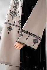 Jazmin - 3PC Unstitched Dhanak Embroidered Suit - SI-F-007
