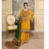Embroidered Georgette Chiffon Farshi Shalwar Collection by karma Collection - SI-F-008