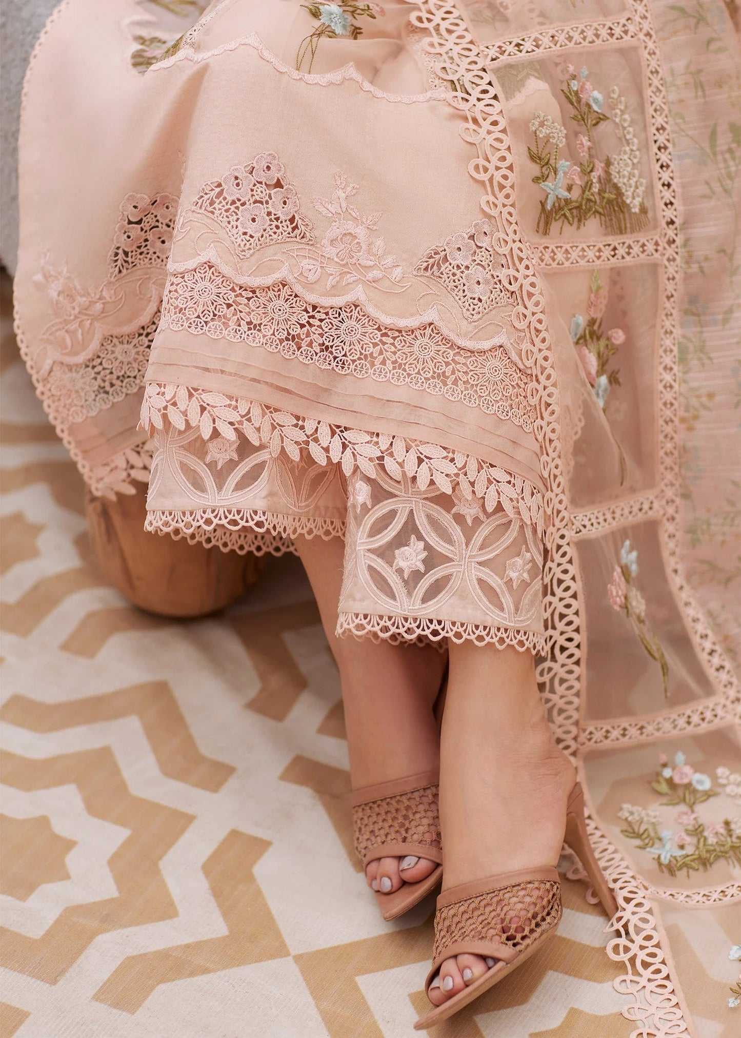 The Peach Grace | Unstitched Festive Collection - SI-F-11