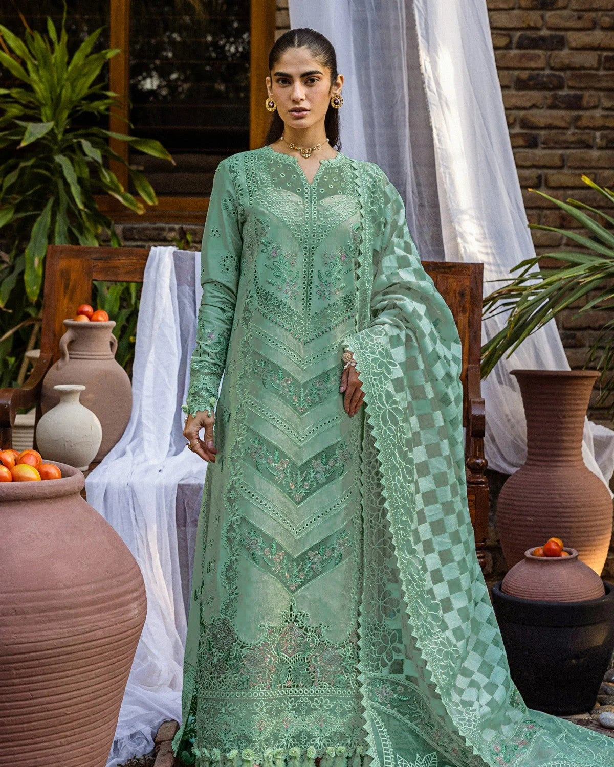 The Coral Cream | Unstitched Lawn Suit - SI-F-22