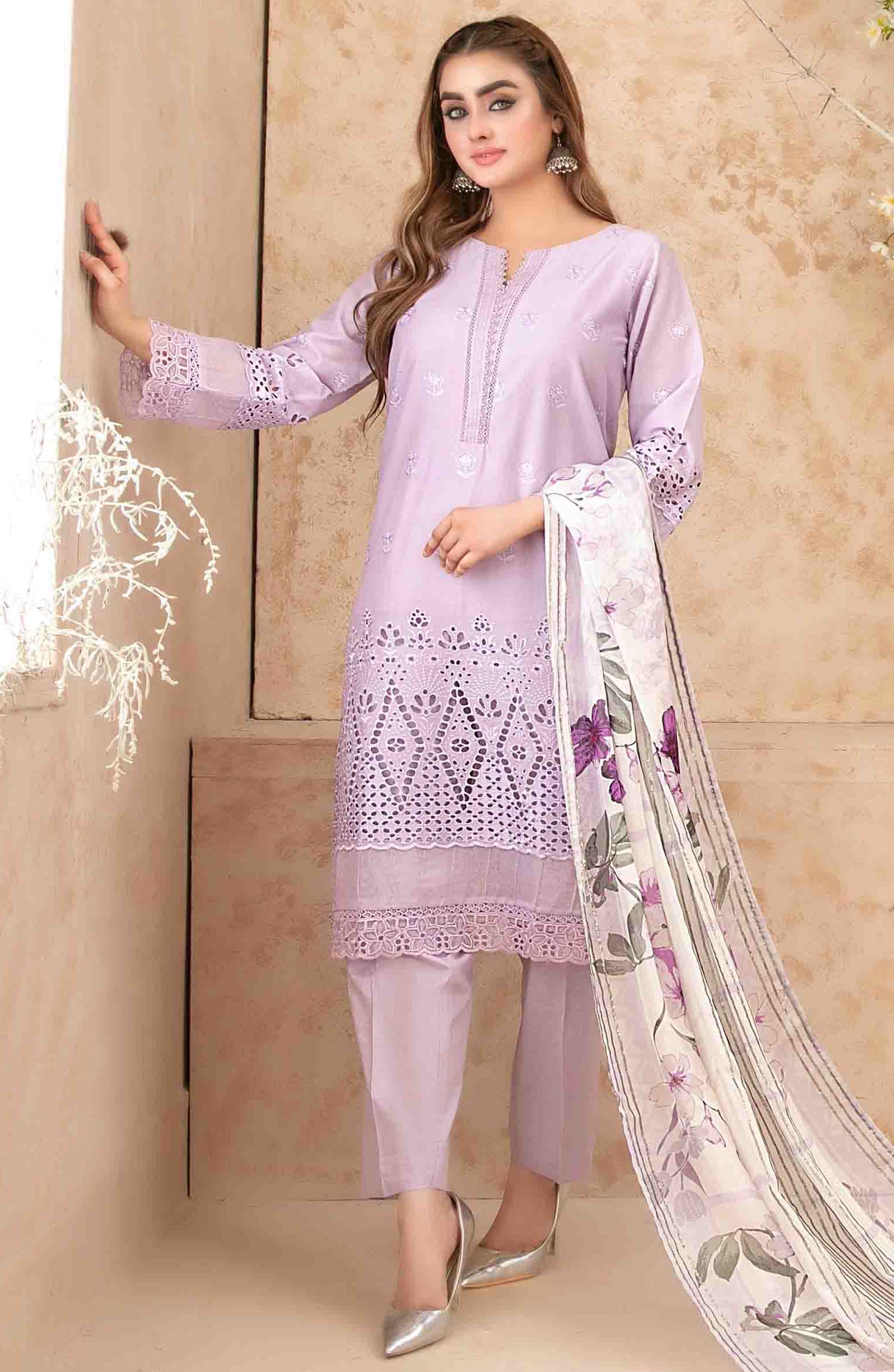 Neli by Tawakkal Fabric Embroidered Lawn Stitched 3 Piece Suit - SI-F-66