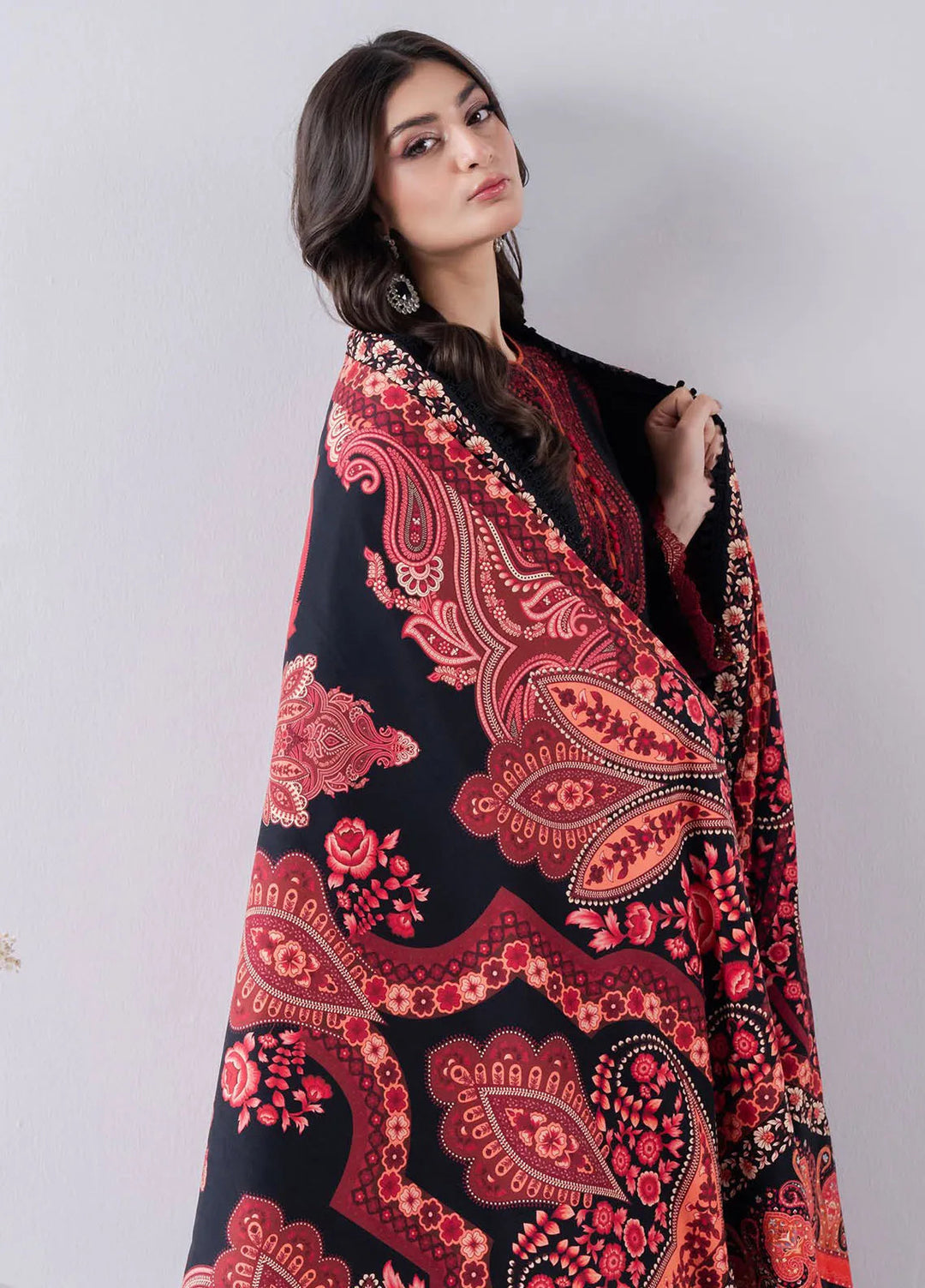 Faiza Faisal Embroidered Khaddar Suit Unstitched 3 Piece Winter Collection - SI-F-39