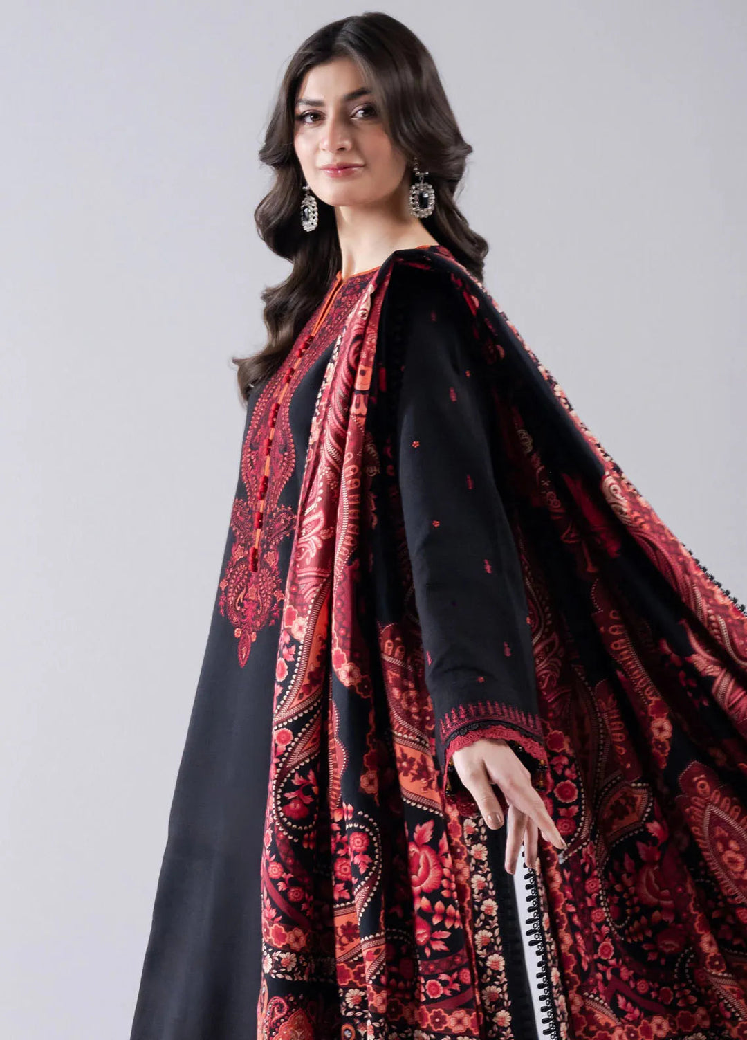 Faiza Faisal Embroidered Khaddar Suit Unstitched 3 Piece Winter Collection - SI-F-39