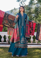 Hussain Rehar 3PC Embroidered karandi Suit with Printed Shawal - SI-F-31
