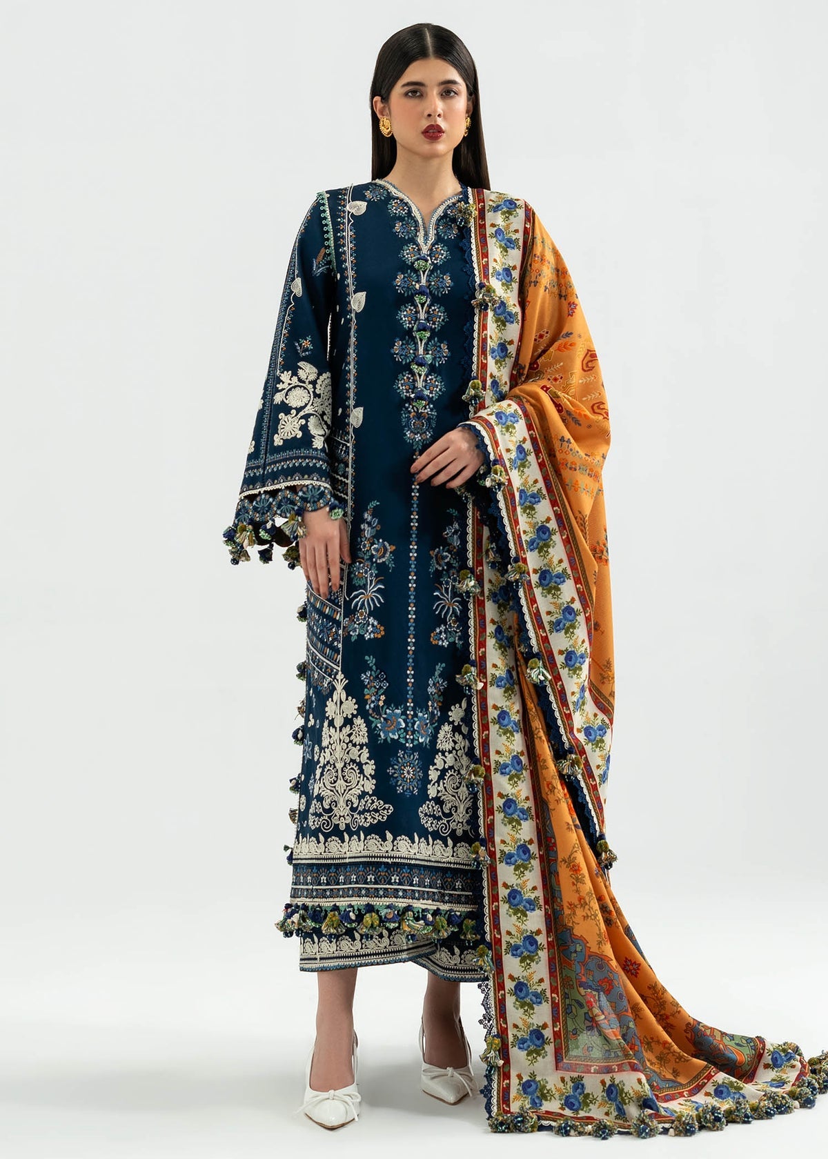 Chashm-e-Bahr Unstitched Embroidered 3-Piece by Hussain Rehar – SI-F-82