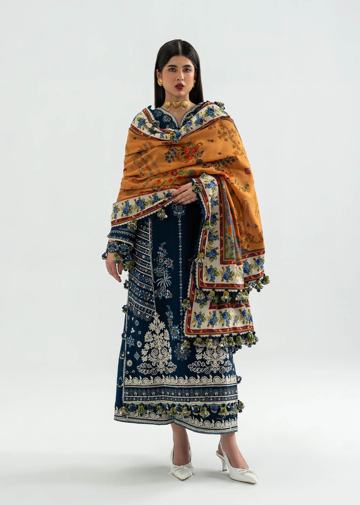 Chashm-e-Bahr Unstitched Embroidered 3-Piece by Hussain Rehar – SI-F-82