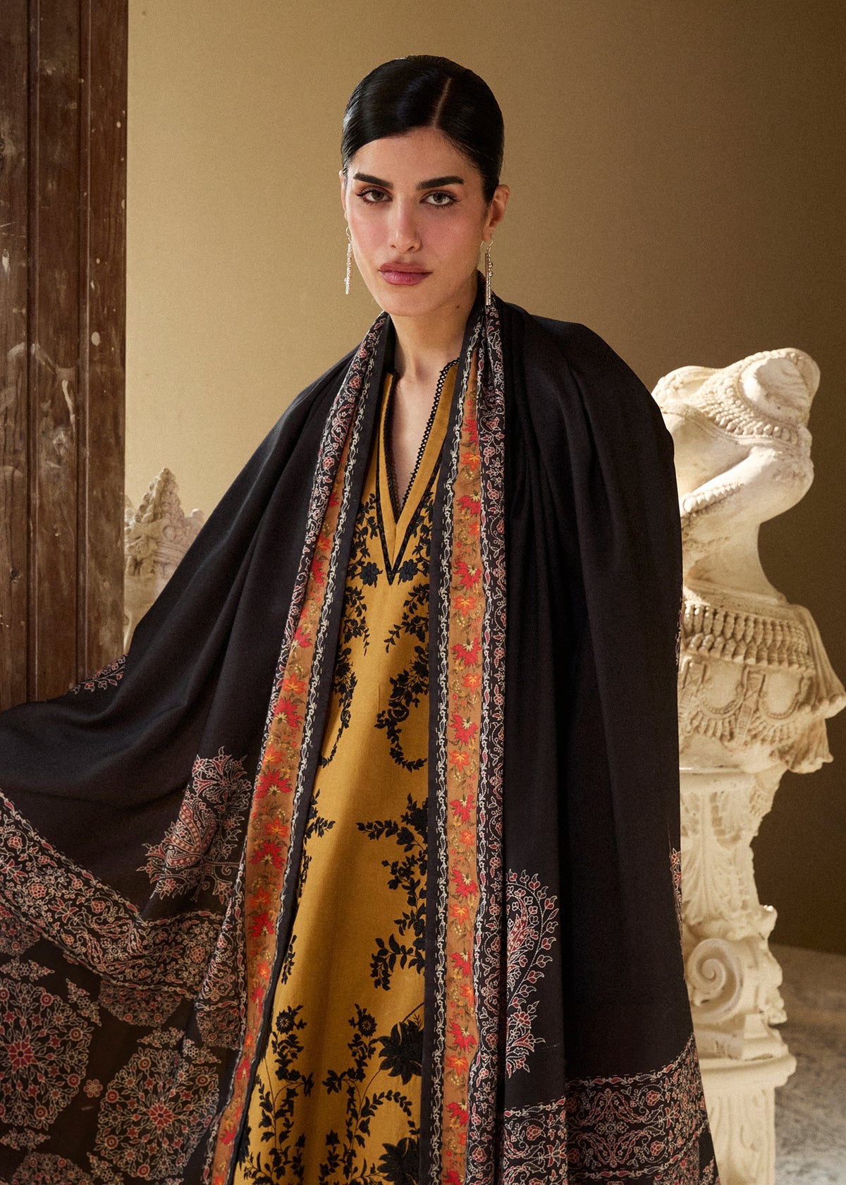 Summer Collection Embroidered 3-Piece by Hussain Rehar – Meri Gold- SI-F- 93